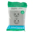 Розетка двухместная без заземления AtlasDesign алюминий IP20 Systeme Electric_5