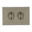 Розетка двухместная без заземления AtlasDesign шампань IP20 Systeme Electric_2