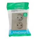 Розетка двухместная без заземления AtlasDesign шампань IP20 Systeme Electric_5