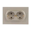 Розетка двухместная с заземлением AtlasDesign шампань IP20 Systeme Electric_2