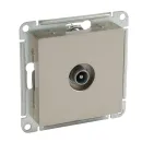 Механизм розетки ТВ проходной AtlasDesign шампань IP20 Systeme Electric_1