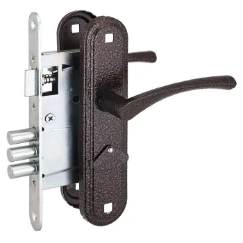 Изображение товара Замок врезной Зенит ЗВ9-4.2 с ручкой медь Изображение товара Замок врезной Зенит ЗВ9-4.2 с ручкой медь