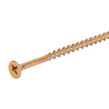Изображение товара Саморез по дереву 3,8х65/64мм желтый цинк неполная резьба Изображение товара Саморез по дереву 3,8х65/64мм желтый цинк неполная резьба
