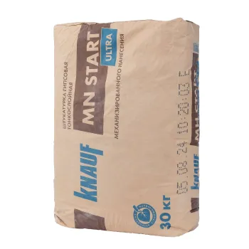 Изображение товара Гипсовая штукатурка Knauf МН-Старт Ультра 30 кг для внутренних работ Изображение товара Гипсовая штукатурка Knauf МН-Старт Ультра 30 кг для внутренних работ