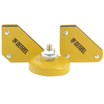 Изображение товара Набор из 2 магнитных сварочных фиксаторов и магнитной клеммы масса Denzel Изображение товара Набор из 2 магнитных сварочных фиксаторов и магнитной клеммы масса Denzel