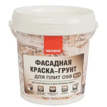 Изображение товара Фасадная краска-грунт Neomid белая база А 1 кг для внешних работ Изображение товара Фасадная краска-грунт Neomid белая база А 1 кг для внешних работ