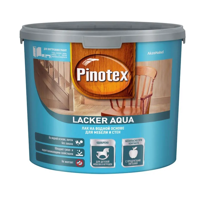 Лак на водной основе Pinotex Lacker Aqua 10 матовый, 9 л_1