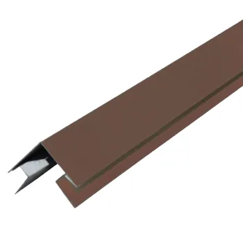 Изображение товара Планка угла наружного сложного коричневая шоколад 75х75х3000 мм Металл Профиль Изображение товара Планка угла наружного сложного коричневая шоколад 75х75х3000 мм Металл Профиль