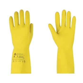 Изображение товара Перчатки латексные с хлопковым напылением размер L для хозяйственных работ Изображение товара Перчатки латексные с хлопковым напылением размер L для хозяйственных работ