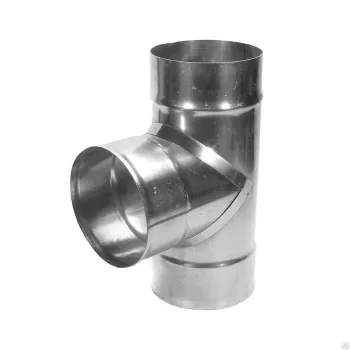 Изображение товара Тройник Ferrum 90° 115 430/0,5 для дымохода и отопления Изображение товара Тройник Ferrum 90° 115 430/0,5 для дымохода и отопления