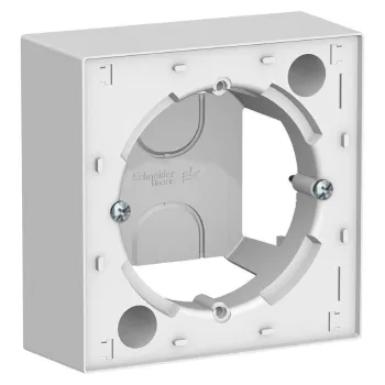 Коробка для накладного монтажа подъёмная Systeme Electric AtlasDesign 1 пост белая