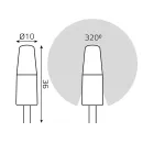 Лампа светодиодная Gauss 2Вт G4 220В теплый белый свет 3000K_3