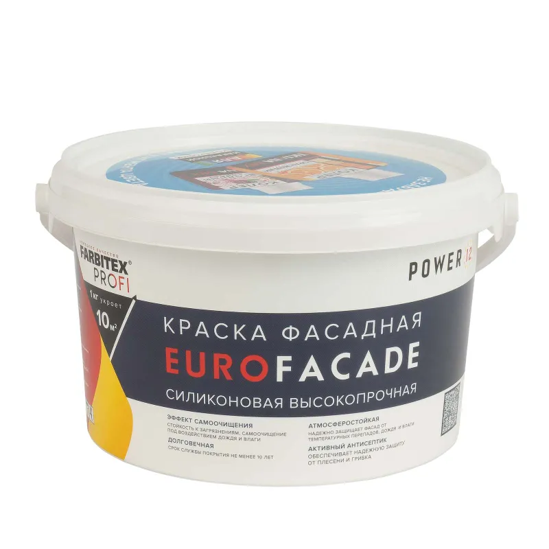 Краска фасадная EuroFacade матовая 2л Farbitex_1
