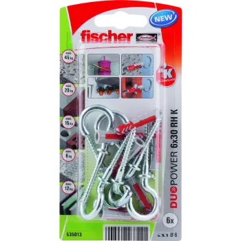 Изображение товара Дюбель универсальный распорный Fischer RHKNV 6х30 мм 6 шт/уп для кирпича бетона Изображение товара Дюбель универсальный распорный Fischer RHKNV 6х30 мм 6 шт/уп для кирпича бетона