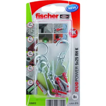 Изображение товара Дюбель универсальный распорный Fischer RH K NV 5х25 мм 8 шт Изображение товара Дюбель универсальный распорный Fischer RH K NV 5х25 мм 8 шт