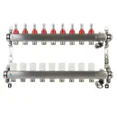 Коллекторная группа Taen 1" евроконус 3/4" на 9 выходов с расходомерами_2