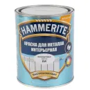 Краска интерьерная для металла Hammerite белая полуматовая 0,9л_1
