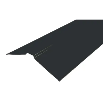 Изображение товара Планка конька плоского 150х150х2000 мм серый графит Изображение товара Планка конька плоского 150х150х2000 мм серый графит