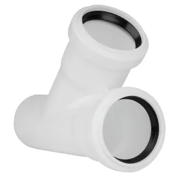 Изображение товара Канализационный тройник 50х50мм 45° малошумный RTP Elite Изображение товара Канализационный тройник 50х50мм 45° малошумный RTP Elite