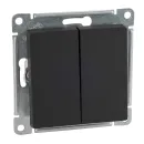 Механизм переключателя проходного двухклавишный AtlasDesign карбон IP20 Systeme Electric_1