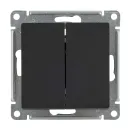 Механизм переключателя проходного двухклавишный AtlasDesign карбон IP20 Systeme Electric_2