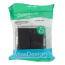 Механизм переключателя проходного двухклавишный AtlasDesign карбон IP20 Systeme Electric_5
