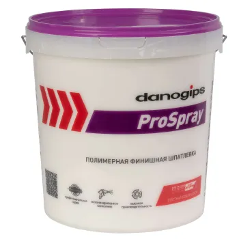 Изображение товара Финишная полимерная шпаклевка Danogips ProSpray 25 кг для внутренних работ Изображение товара Финишная полимерная шпаклевка Danogips ProSpray 25 кг для внутренних работ