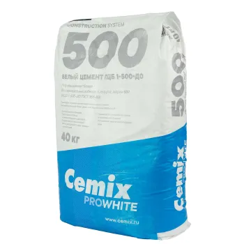 Цемент ЦЕМ I 52,5Н (ПЦБ 1-500 Д0) Cemix белый 40кг