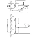 Смеситель для ванны с коротким изливом чёрный Haiba HB60590-7_2
