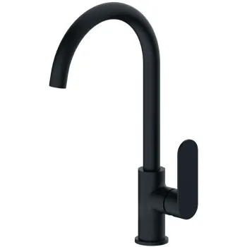 Изображение товара Смеситель для кухни Haiba HB70590-7 черный с поворотным изливом Изображение товара Смеситель для кухни Haiba HB70590-7 черный с поворотным изливом