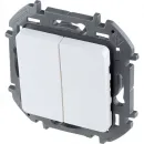 Механизм выключателя 2-клавишный Legrand Inspiria, белый_2