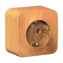 Розетка одноместная накладная с заземлением Blanca ясень IP20 Systeme Electric_1