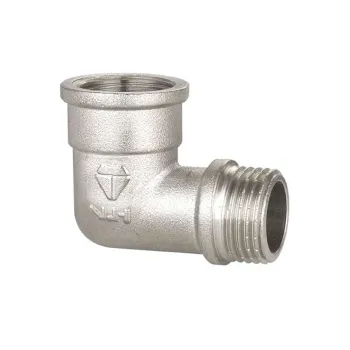 Изображение товара Переходной угольник ВР-НР 1/2 HLV латунь никелированная Изображение товара Переходной угольник ВР-НР 1/2 HLV латунь никелированная