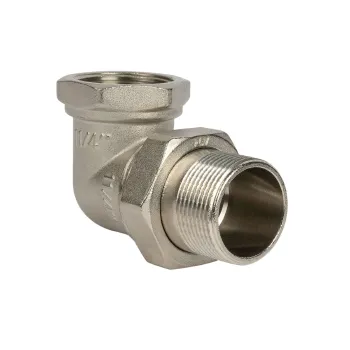 Изображение товара Угловой сгон американка НР-ВР 1 1/4" HLV латунь никелированная Изображение товара Угловой сгон американка НР-ВР 1 1/4" HLV латунь никелированная