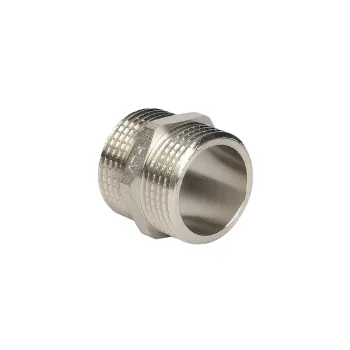 Изображение товара Ниппель соединительный НР 1" HLV латунь никелированная надежное соединение Изображение товара Ниппель соединительный НР 1" HLV латунь никелированная надежное соединение