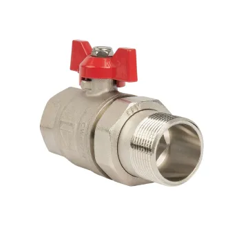 Изображение товара Кран шаровый со сгоном HLV 1 1/4" бабочка - надежное решение для водоснабжения Изображение товара Кран шаровый со сгоном HLV 1 1/4" бабочка - надежное решение для водоснабжения