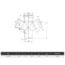 Крестовина канализационная 110х50х50мм 87° Ostendorf_5