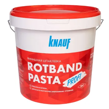 Изображение товара Финишная виниловая шпаклевка Кнауф Ротбанд Паста Профи 18 кг для внутренних работ Изображение товара Финишная виниловая шпаклевка Кнауф Ротбанд Паста Профи 18 кг для внутренних работ