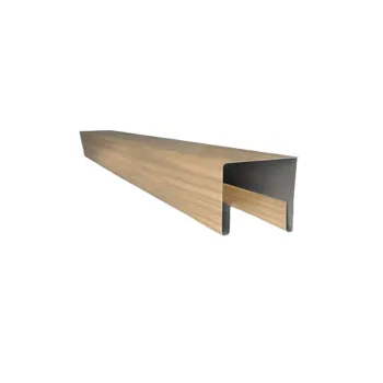 Планка П-образная для профнастила С-8 30х20мм 2м SteelArt золотой орех