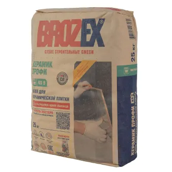 Клей для плитки и керамогранита Brozex KS 9 Профи усиленный (С 0), 25 кг