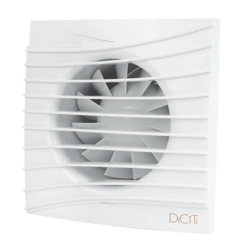 Вентилятор вытяжной D100 36дБ, 120м³/ч, с обратным клапаном SILENT 4C TURBO DiCiTi белый_1