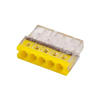 Изображение товара Строительно-монтажная клемма EKF 772-205 5-проводная для проводов 0,5-2,5 мм², 4 шт Изображение товара Строительно-монтажная клемма EKF 772-205 5-проводная для проводов 0,5-2,5 мм², 4 шт