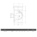 Крестовина канализационная двухплоскостная 110х110х50мм 87° левая Ostendorf_5