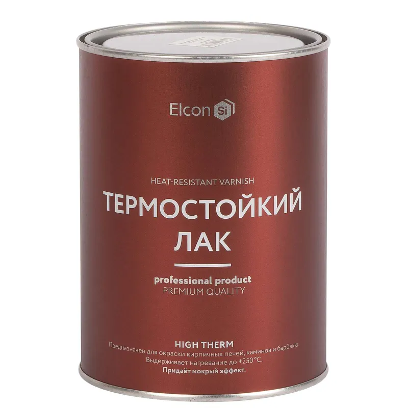 Лак термостойкий Elcon (до +250°С) бесцветный глянцевый 0,7кг_1