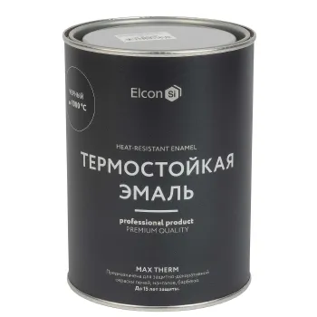 Изображение товара Термостойкая эмаль Elcon черная 0,8 кг для высоких температур Изображение товара Термостойкая эмаль Elcon черная 0,8 кг для высоких температур