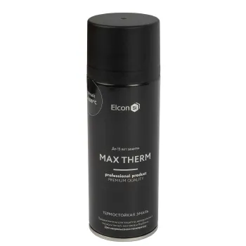 Изображение товара Эмаль аэрозольная термостойкая Elcon черная 0.52л для нагрева до +1000°C Изображение товара Эмаль аэрозольная термостойкая Elcon черная 0.52л для нагрева до +1000°C