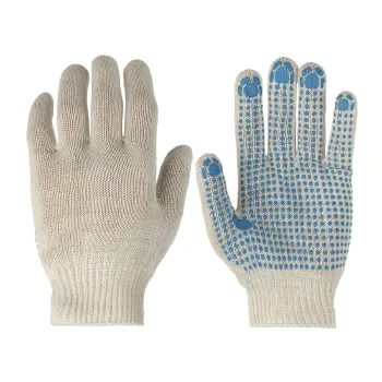 Изображение товара Перчатки х/б с ПВХ 3 нити 10 класс белые Изображение товара Перчатки х/б с ПВХ 3 нити 10 класс белые