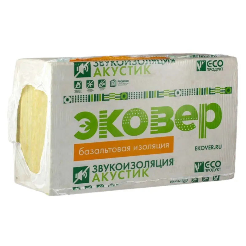 Утеплитель 1000х600х50 мм Эковер Акустик 35 кг/м³ 4,8 м²_1