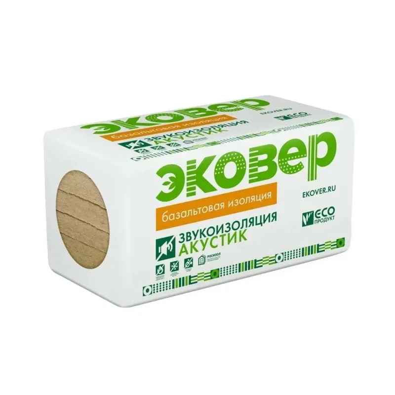 Утеплитель 1000х600х100мм Эковер Акустик 35кг/м³ 3,6м²_1