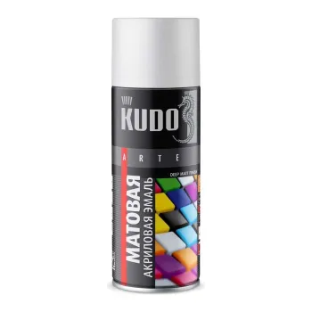 Изображение товара Эмаль аэрозольная акриловая Kudo белая (RAL 9003) матовая 0,52л Изображение товара Эмаль аэрозольная акриловая Kudo белая (RAL 9003) матовая 0,52л